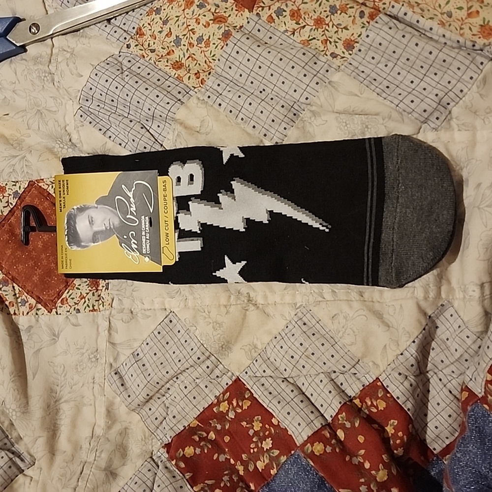 Elvis Presley TCB Taking Care of Business Low Cut Socks One Size